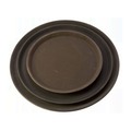 Stanton Trading Tray, Rubber Lined 11" Round Fiberglass, Black-nsf 11GRFG-BK